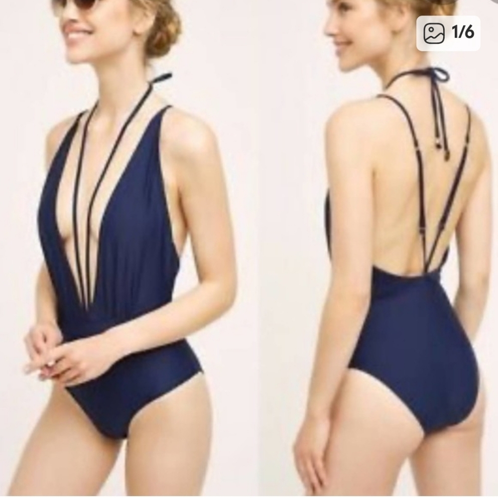 Suboo Free People Swimsuit Plunge V Neck
